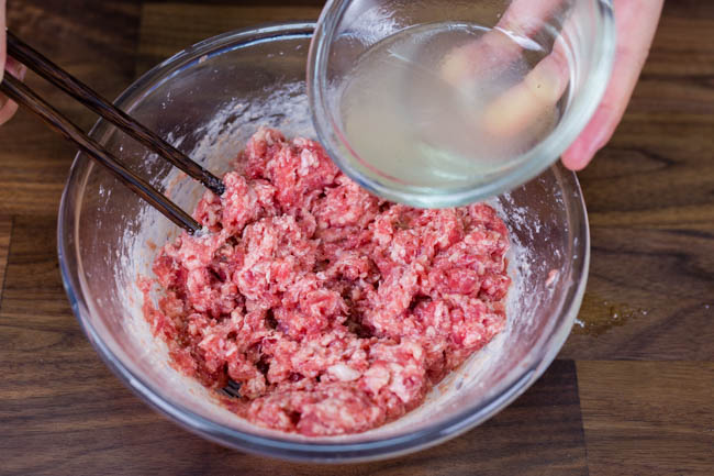 Chinese beef dumplings with celery