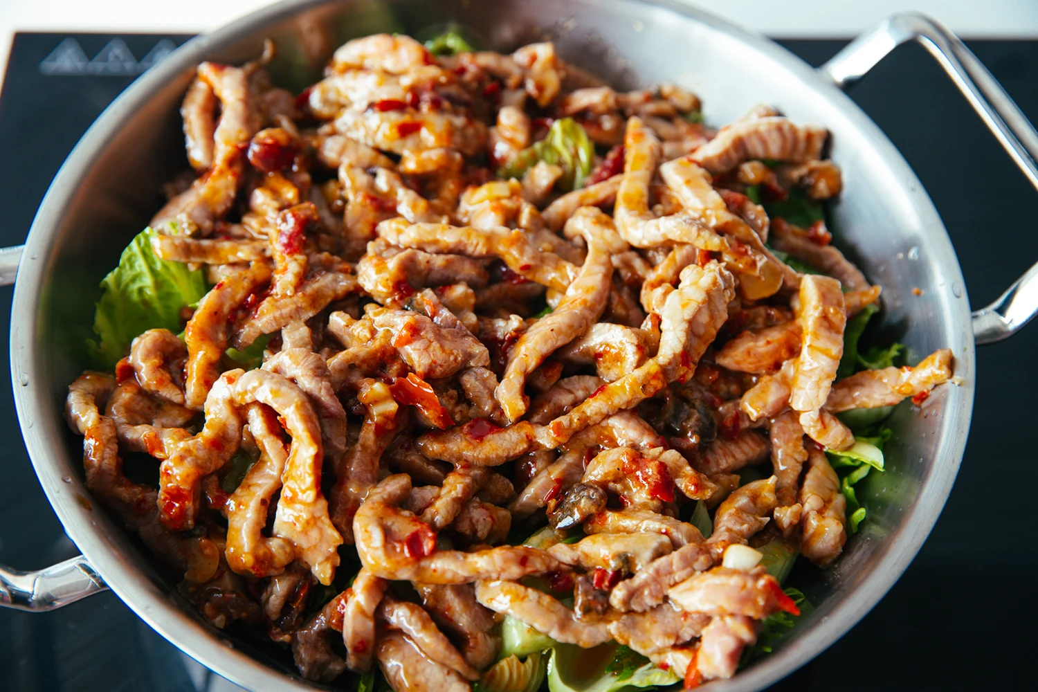 beef and mustard greens