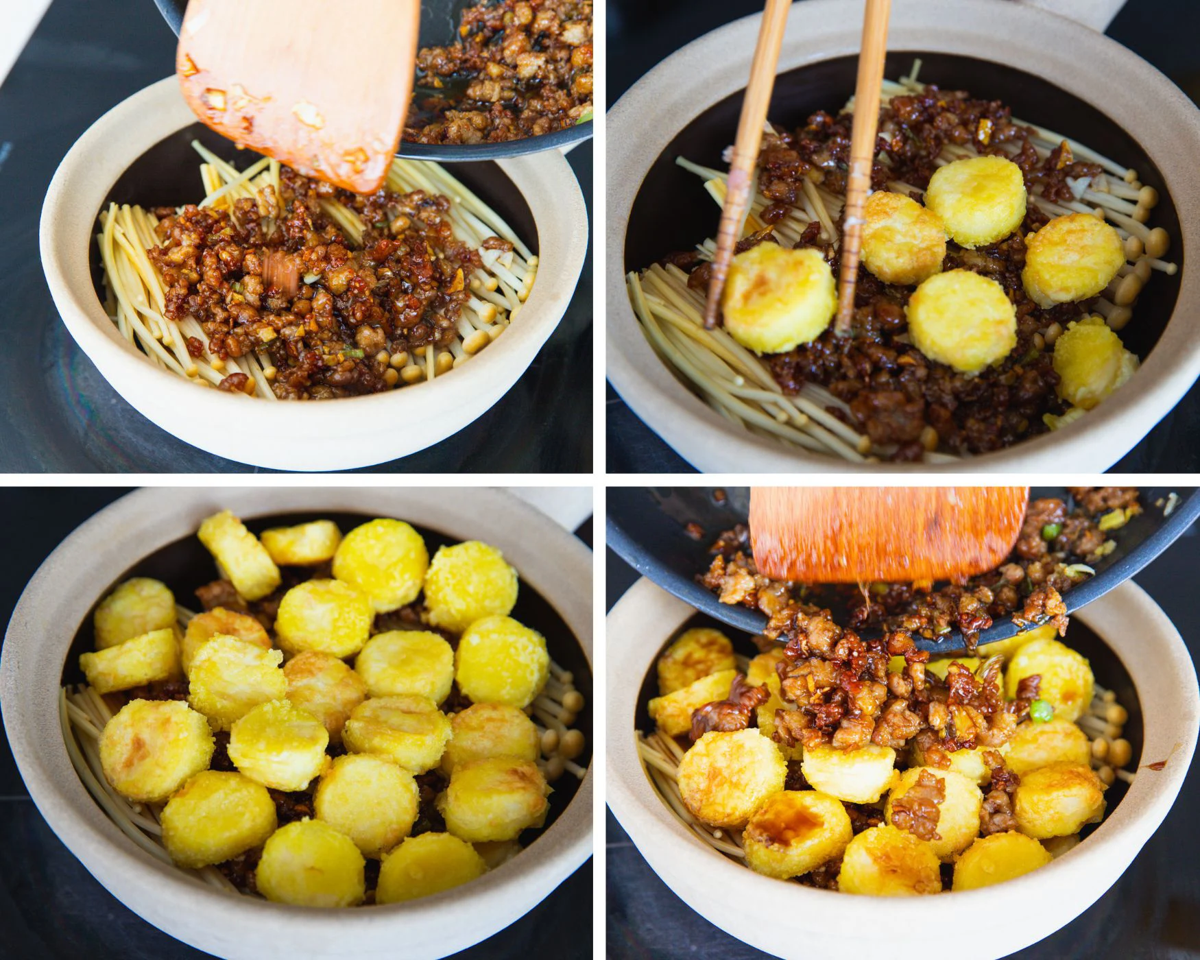 egg tofu with minced pork