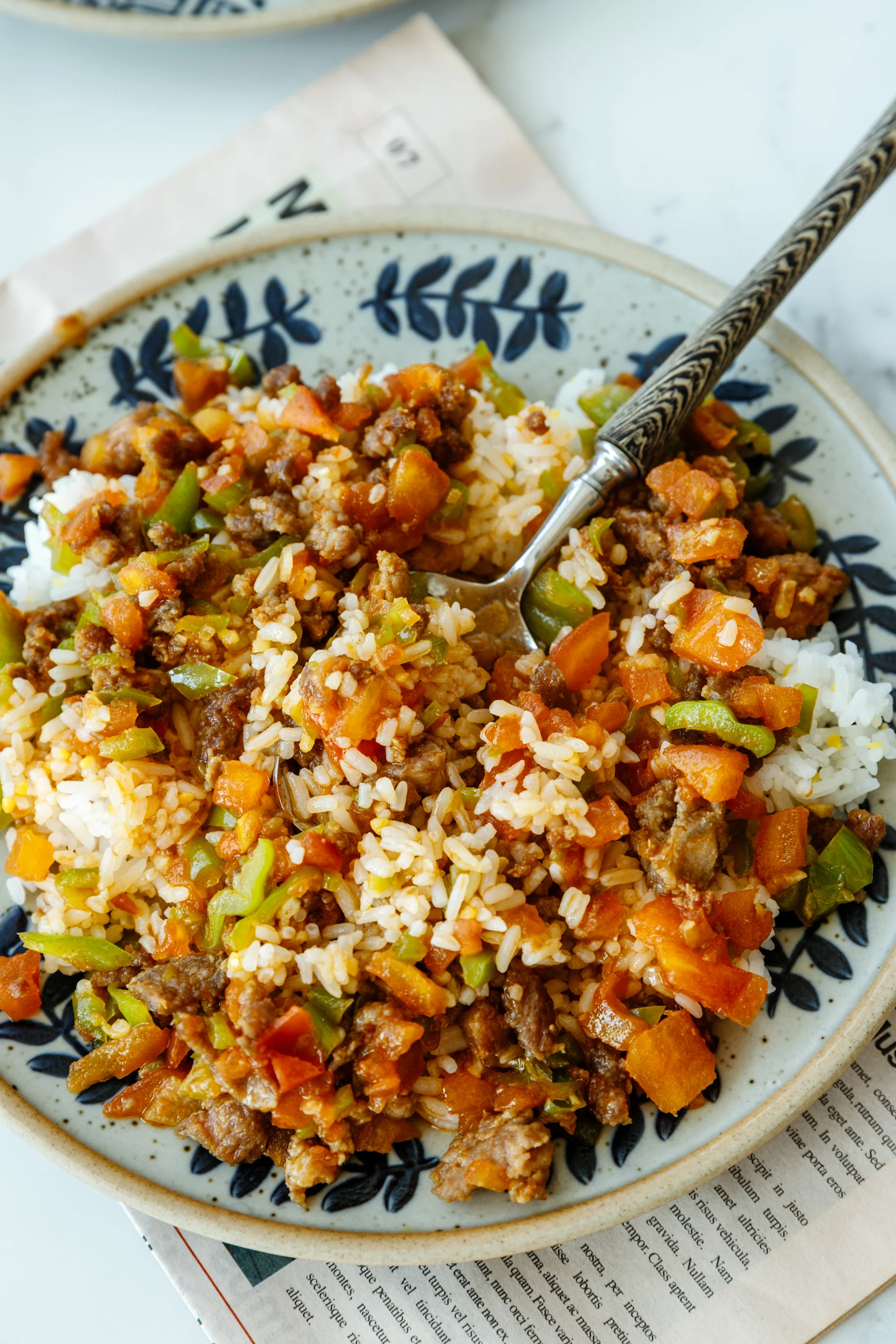 pork and tomato stir fry