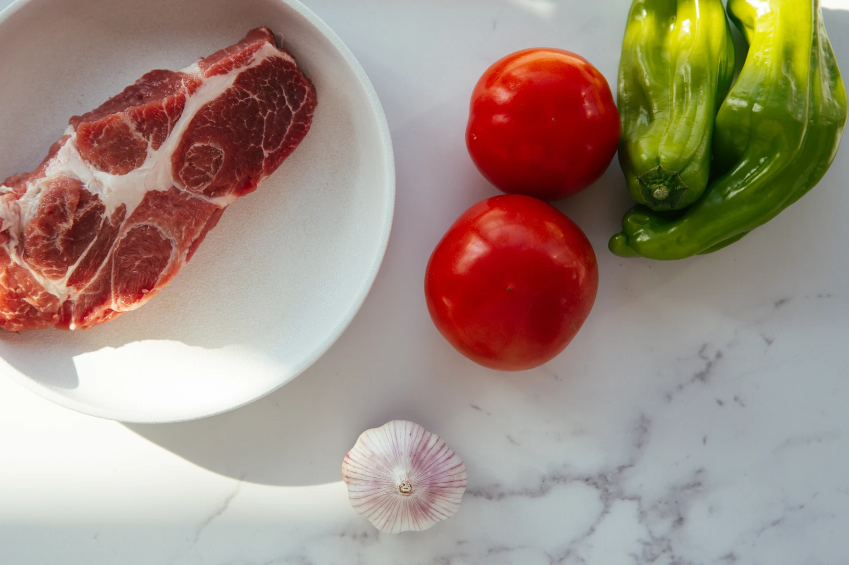 pork and tomato stir fry