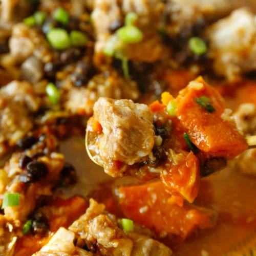 steamed ribs with pumpkin